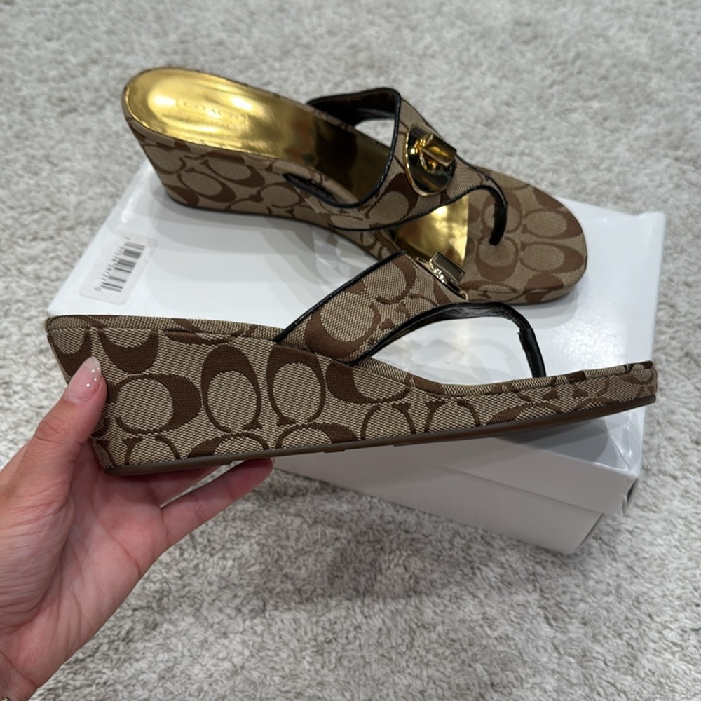 COACH wedge sandals